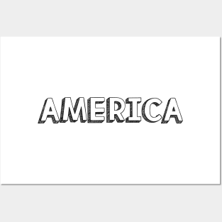 America <\\> Typography Design Posters and Art